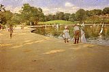 William Merritt Chase Famous Paintings - The Lake for Miniature Yachts